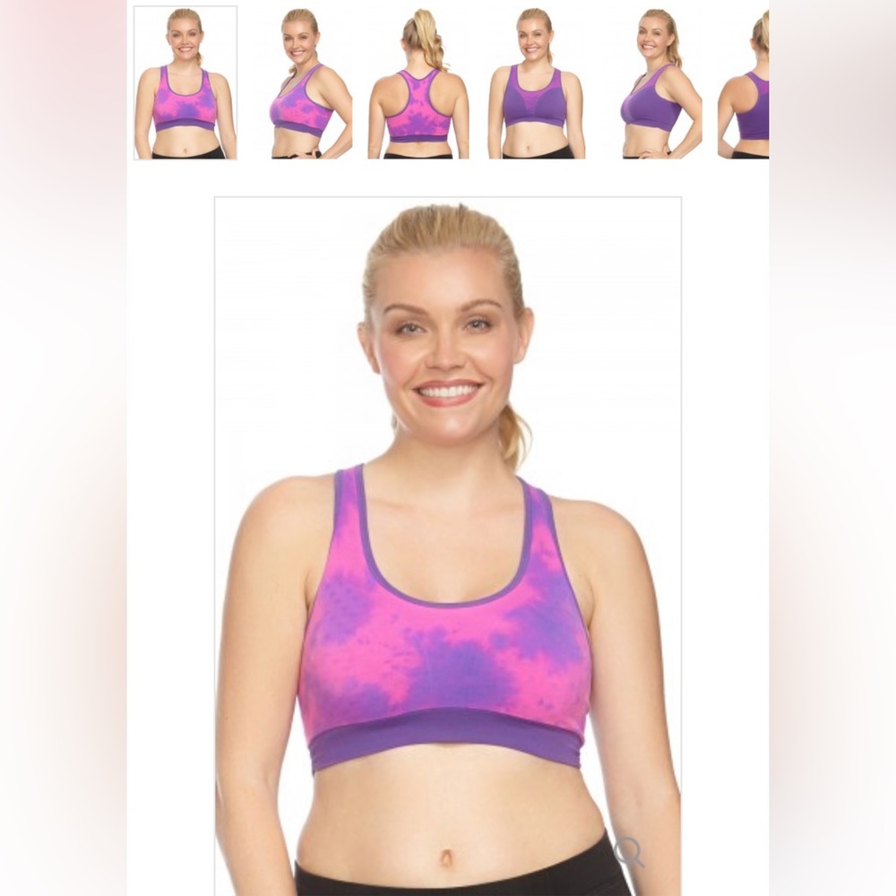 QT Intimates Double Dare Reversible Sports Bra Size XL NWT